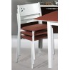 Silla de cocina metal tapizada blanca Lalín
