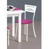 Silla de cocina metal y tapizada modelo Denia