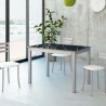 Pack Mesa de cocina extensible arrastre más sillas y taburetes
