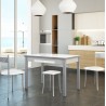 Pack Mesa de cocina extensibles alas laterales con sillas y taburetes