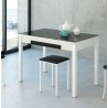 Mesa de cocina extensible 100x60 estructura blanca