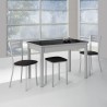 Conjunto de mesa, sillas y taburetes extensibles Mérida