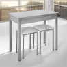 Conjunto de mesa libro más dos taburetes para cocinas pequeñas