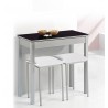 Conjunto mesa fija y taburetes para cocinas pequeñas