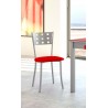 Silla de cocina tapizada con respaldo de diseño