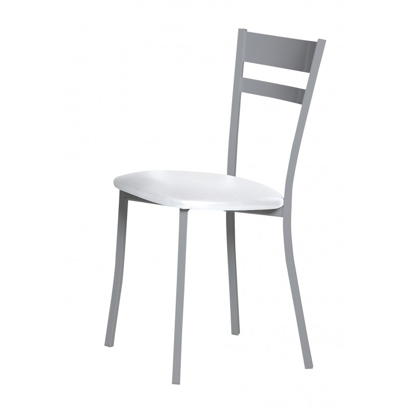 Silla de cocina estructura metal aluminio o blanco Silla de cocina estructura metal aluminio o blanco