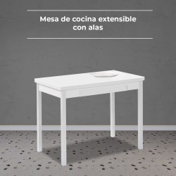 Mesa de cocina 110x70 laminada extensible